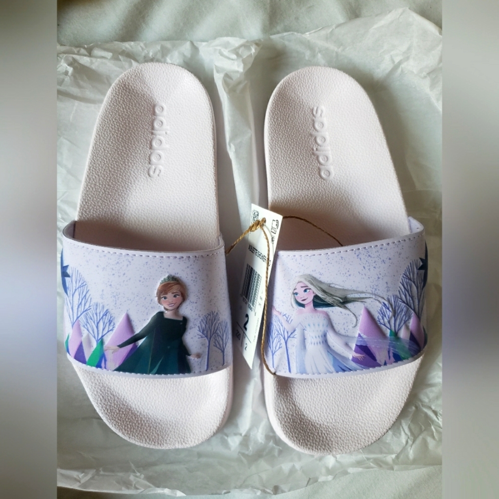 NWT Adidas Adilette Shower Frozen Kids Size 2